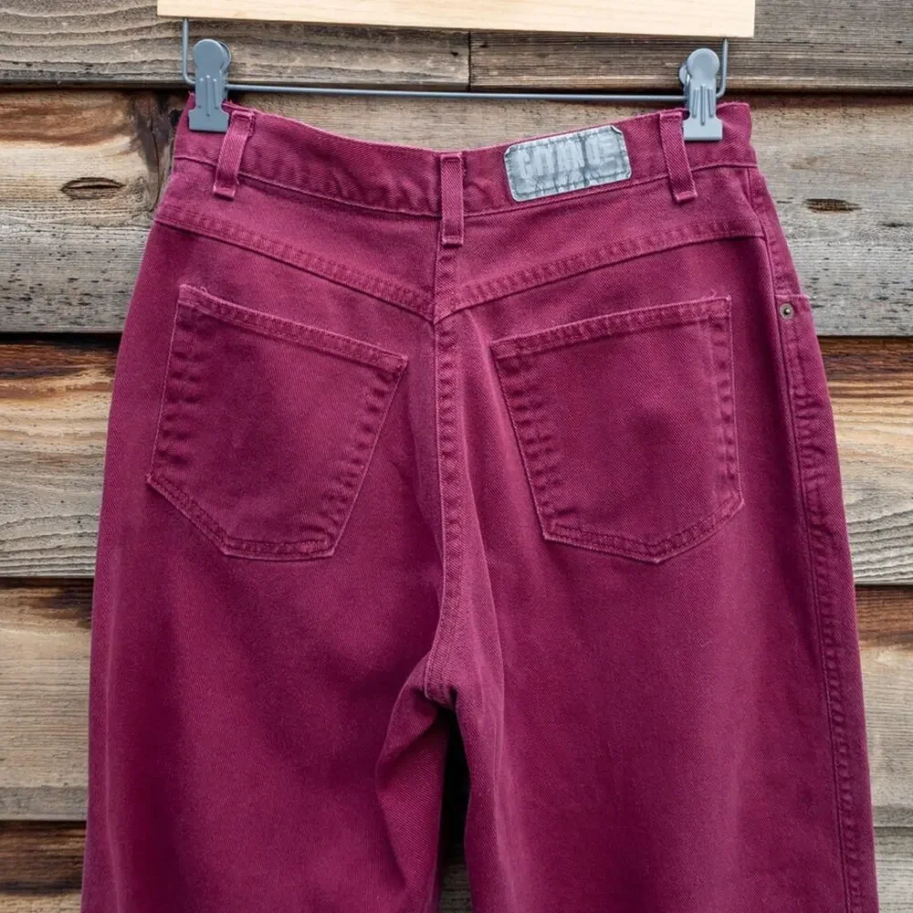 Gitano Vintage Maroon High-Rise Jeans 27” - Picture 3 of 3